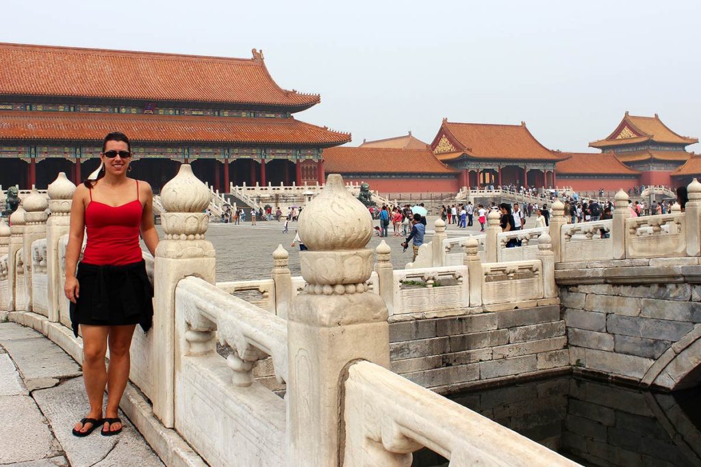 Robyn in the Forbidden City in Beijing, China. Living and travelling abroad was a lifetime dream.