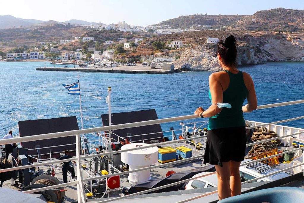 Me standing at the back of the ferry looking at the Greek islands. Trying to figure out where my panic attack came form.