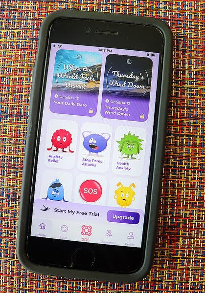 The DAR app is one of the best strategies to help with anxiety.