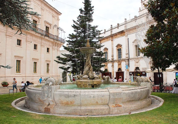 A beautiful fountain in Martina Franca.