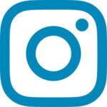 Blue Instagram button